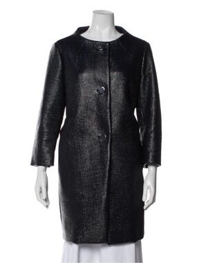 kate spade Black Shimmer Trench Coat